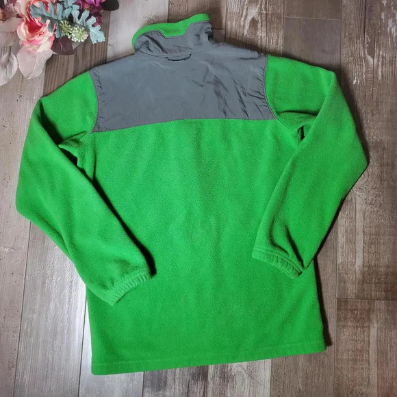 Columbia Green Gray Steens Mountain II Fleece Zip-Up Jacket Boys Large 14/16 EUC - Picture 2 of 15